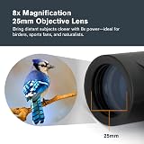 Celestron Outland X 8x25 Compact Roof Prism Binoculars Black view 3