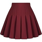 Dressever Women's Pleated Skirts Mini Skater Basic Skirt High Waist Tennis Skirt School Uniform Cheerleader Skirts