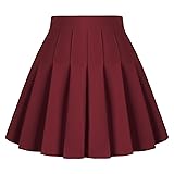 Dressever Women's Pleated Skirts Mini Skater Basic