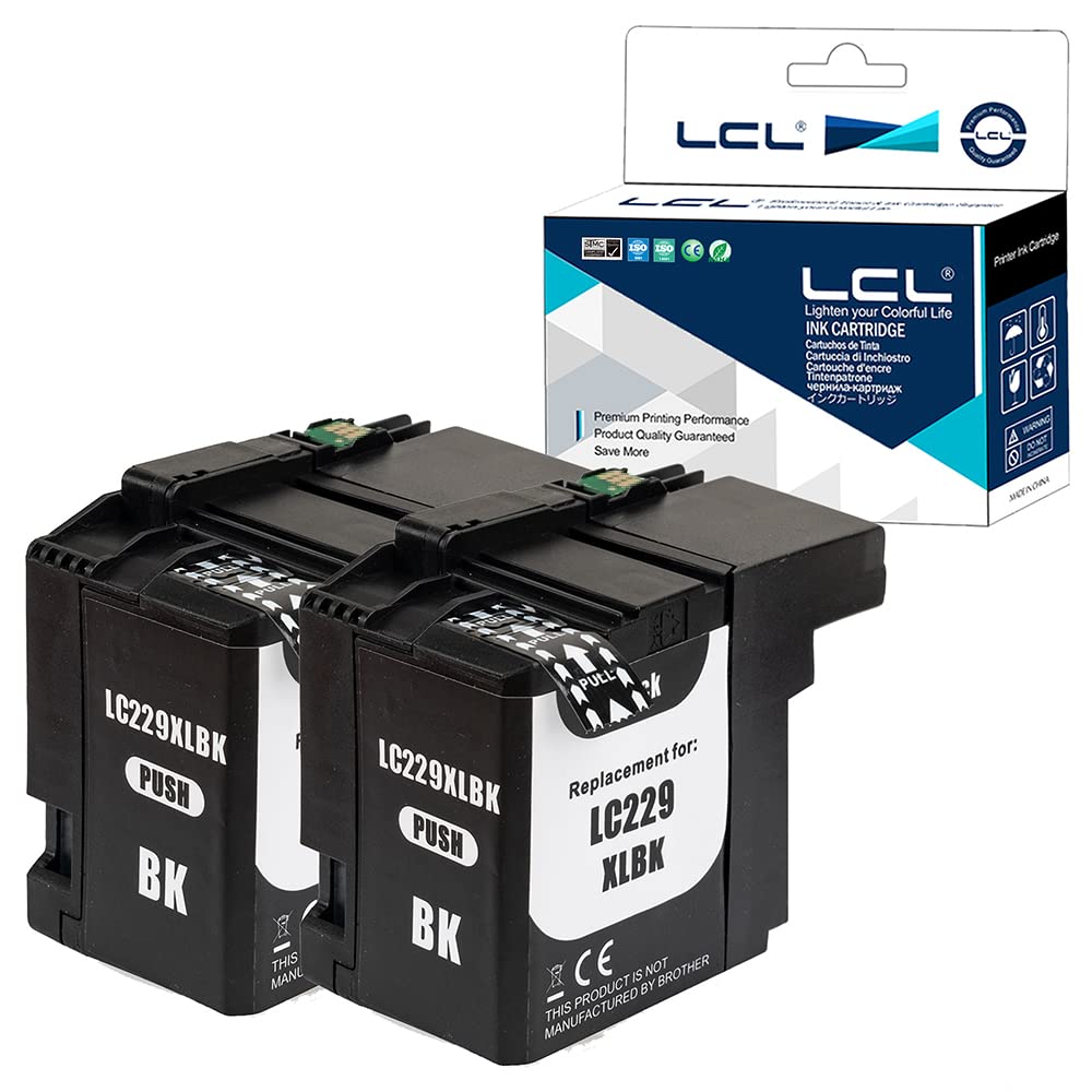 LCL LC229XL Ink Cartridge Replacement for Brother LC229 LC229XL LC229XLBK LC225 LC225XL for MFC-J5320DW J5620DW J5625DW J5720DW (3Black)