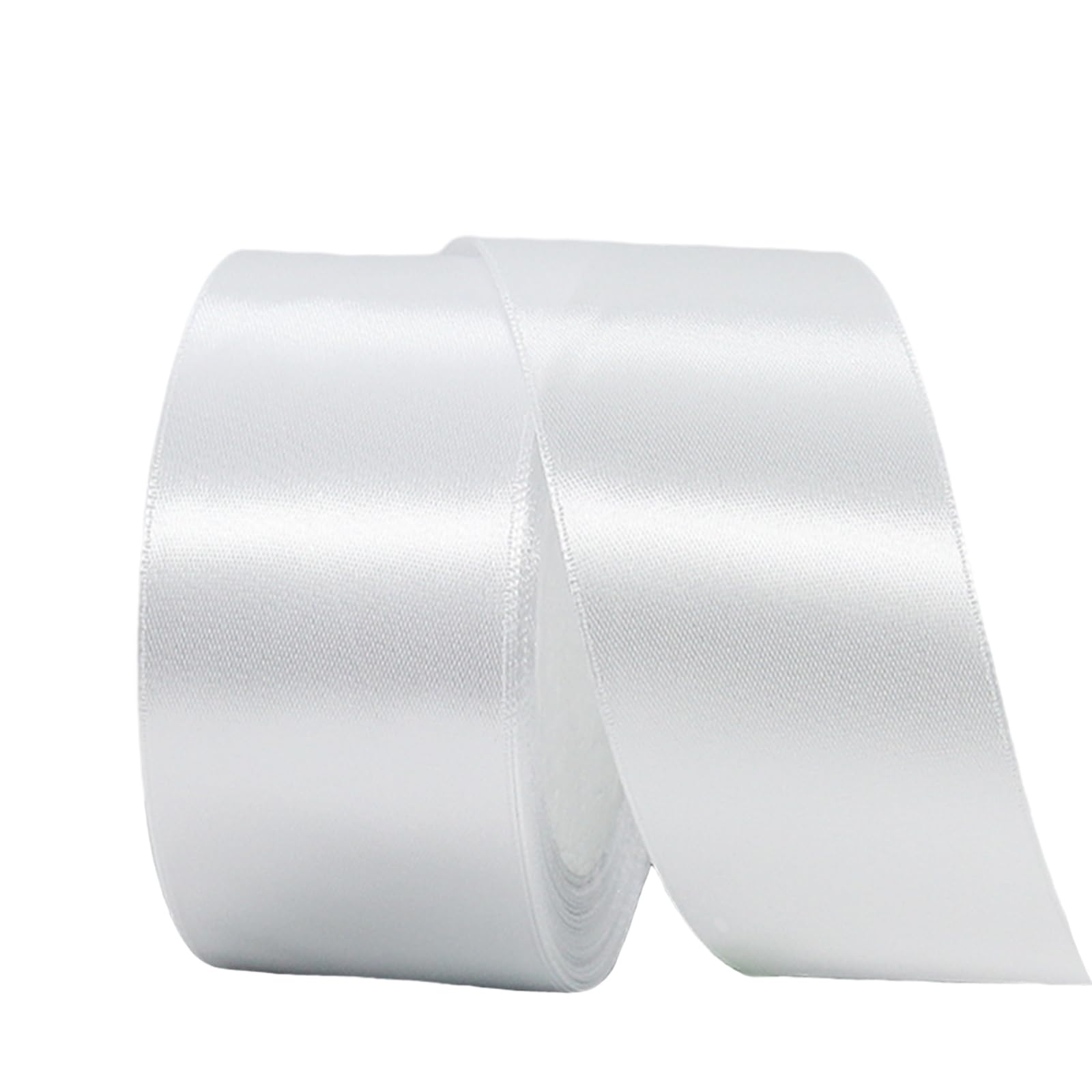 yayafunfun Nastro di Raso 40mm Bianco, 22 Metri Nastro Doppio Raso per Artigianato, Natale, Decorazioni, Confezioni Regalo, Feste di Compleanno, Matrimoni, Bomboniere ?