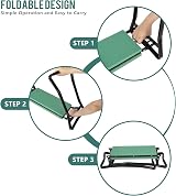 Uten 2-in-1 Garden Kneeler Seat with Handles & Tool Bag, Foldable view 7