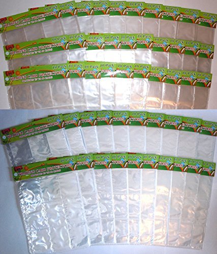 Trading Card Protector Sheets 9 Pocket X 500 Plastic Pages Holds 4500 Cards -3 Ring Binder