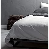 Wooflinen 100% Stone Washed French Linen 6 Piece Bed Duvet Set + Sheet Set - Luxurious Sheets (Full)