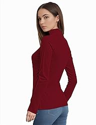 Womens Long Sleeve Turtleneck T-Shirts Mock Neck