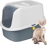 Cat Centre Dark Grey Hooded Litter Tray with Charcoal Filter Extra Deep view 4