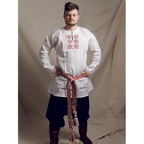 Traditional Russian Slavic Linen Shirt Kosovorotka Yaroslav