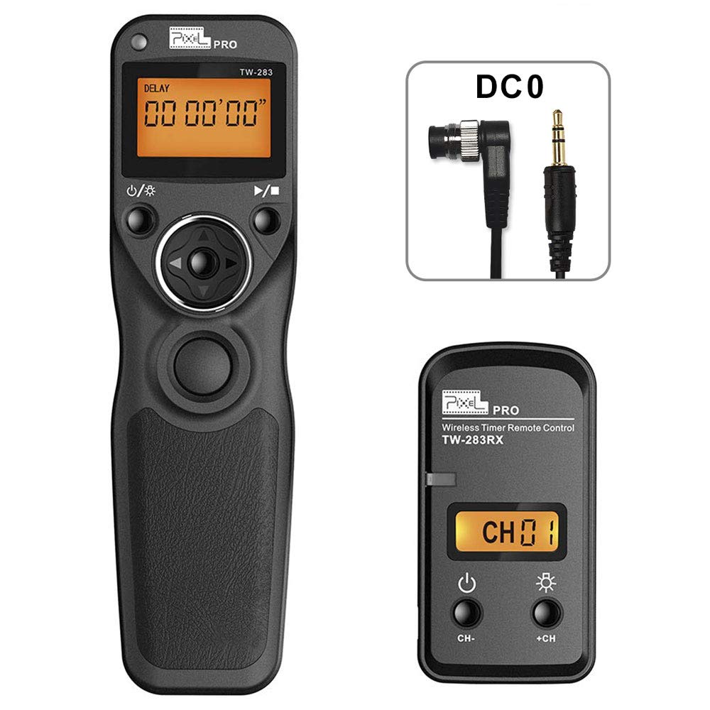 Remote Shutter Release Pixel TW-283 DC0 2.4GHz Wireless Shutter Release Cable Remote Control Wireless Release Cord Compatible for Nikon D1X D3X D1 D2 D5 D800 D810 D850 D500