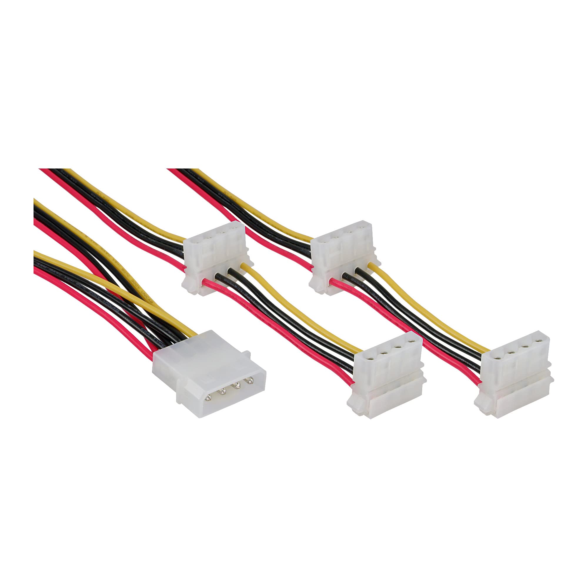 InLine 29654 A Internal 1 m Molex (4-Pin) Molex (4-Pin) Black, Red, White, Yellow, Multicoloured Power Cable