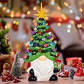 Gnome Christmas Tree, Ceramic Christmas Trees That Light Up, DIY Lighted Christmas Gnome Tree, 8 Inch Faceless Old Man Ceramic Christmas Tree, Small Mini Prelit Xmas Holiday Decor