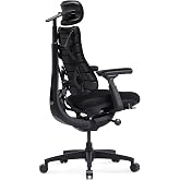 LiberNovo Omni SE Dynamic Ergonomic Office Chair, Manual Lumbar, 48cm | Chair Only, 105&deg;-160&deg; Five Recline Positions for Back Comfort, Dynamic Support, Desk Chair for Long Hours Use, Obsidian