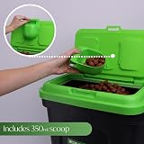 DIVCHI 30L Pet Food Storage Container with Flip Top Lid & Scoop Green 15 kg view 6