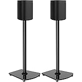 Speaker Stands Designed for Sonos Speakers Pair, Floor Speakers Stands for Sonos One, One SL, Play:1 Play:3 Play:5 Heavy Duty Floor Speaker Mount with Cable Management Black