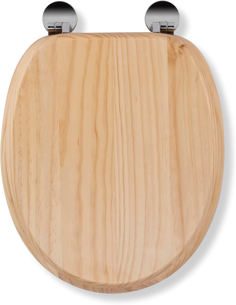 Croydex Davos Flexi-Fix Wooden Toilet Seat Blonded Pine