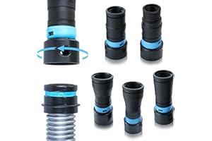 ONYLRAEP 5 Dust Collection Hose Adapters Kit for Home and Shop Vacuum Hose System, Expanded Adapter Set Fits Most Woodworking Power Tools and Sanders, Compatible With Multi-Brands