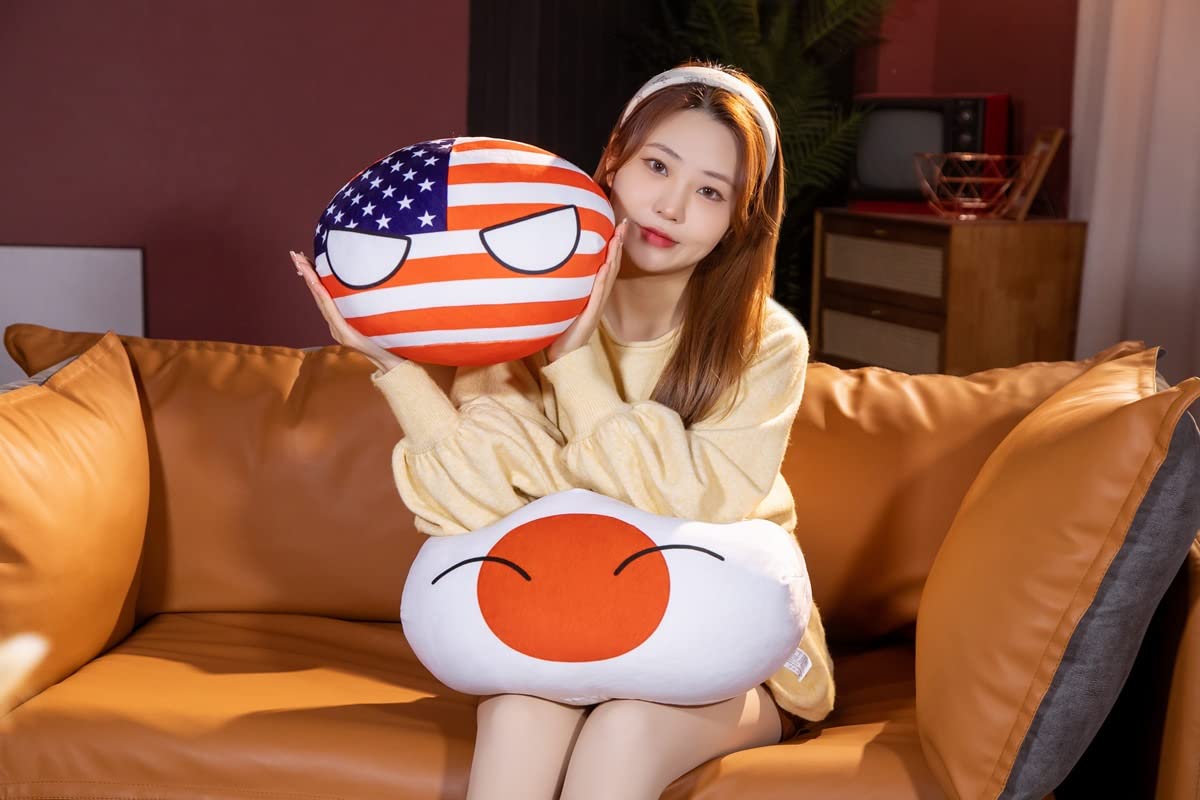 Republic of Argentina Country Ball Plushies, Polandball Plush Doll Country Throw Pillow Flag Plushies Countries Anime Plushies Gifts 7.9IN ( Color : AR )