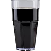 G.E.T. 9932-1-CL Heavy-Duty Shatterproof Faceted Plastic Tumbler, 32 Ounce, Clear (Set of 12)
