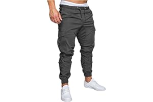 BRNMXOKE Sweatpants for Men Baggy Loose Fit Joggers Pants Athletic Casual Sweat Pants with Pockets Trendy Workout Cargo Pants