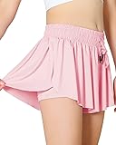 AIOIC Girls Butterfly Shorts Kids Flowy Shorts