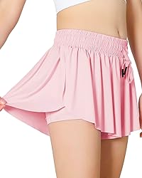 AIOIC Girls Butterfly Shorts Kids Flowy Shorts