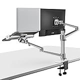 Viozon Monitor and Laptop Mount, 2-in-1 Adjustable