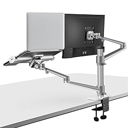 Viozon Monitor and Laptop Mount, 2-in-1 Adjustable