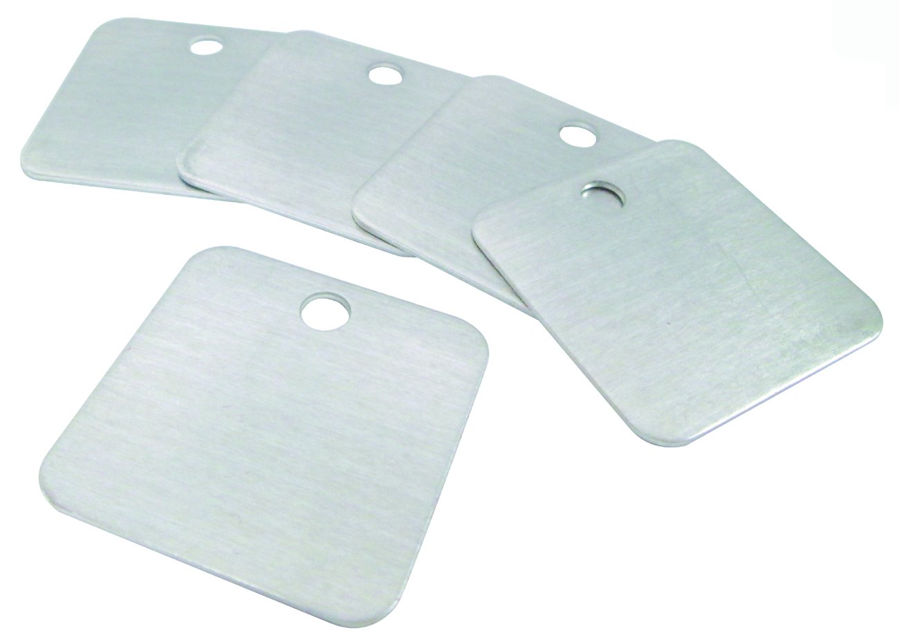 Blank Metal Tags (100 Tags) Model 913A / 1" Square Aluminum