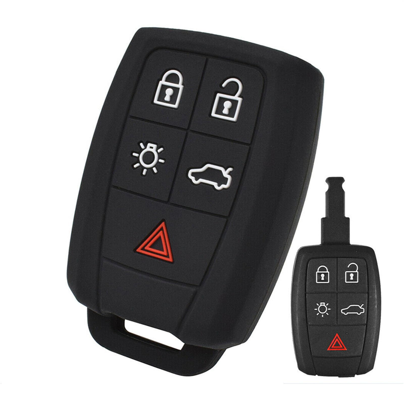 XUKEY Silicone 5 Buttons Remote Key Case Fob Shell Cover For VOLVO 0XC90 C70 S60 D5 V50 S40 C30 Sleeve Jacket Protector Car Accessories Replacement