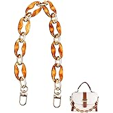16in Handle Replacement Handbag Acrylic Purse Chain Charm for Handbags DIY Craft Oval Bags Chain Charm Strap Elegant Stylish Modern Purse Straps Replacement Decor for Handbags
