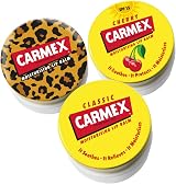 Carmex Lip Balm Pot Triple Pack Classic Cherry Wild 7.5g SPF 15