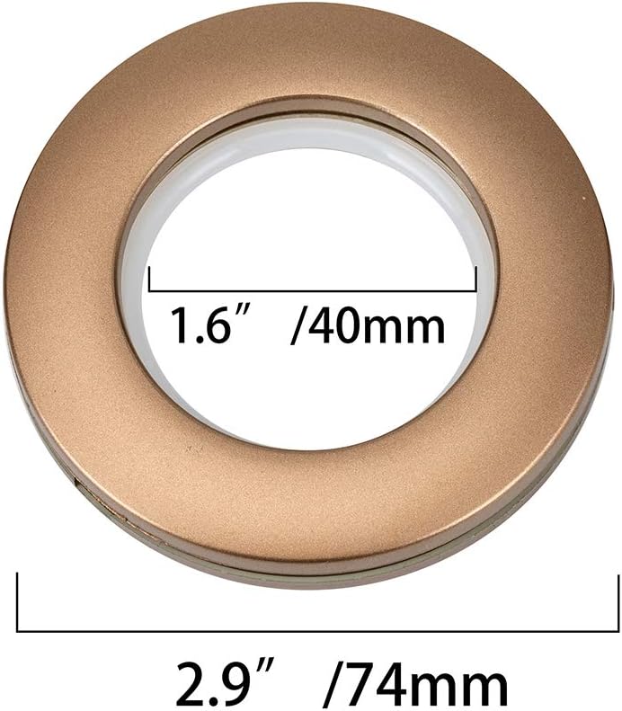 WCIC 32PCS Curtain Grommet Kit 40mm Plastic Eyelet Rings DIY Nanoscale Silencing Roman Rings for Window Shower Curtain Rod Matte Coffee - Image 3