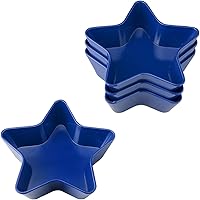 UPware 4-Piece Melamine Mini Bowls Star Decor Small Serving Bowl for Dessert, Snack, Ice Cream, Nuts or fruit, 5.5 Inch Melam