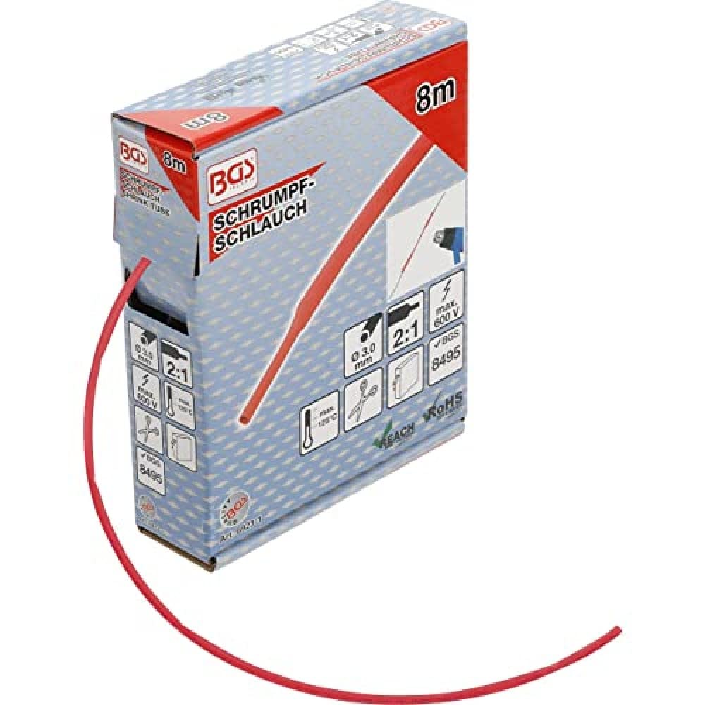 BGS 6923-1 | Shrink Tube Box | red | Ø 3 mm | 8 m