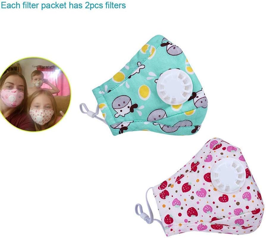 Mask anti-pollution N95 mask suitable for children with valve replaceable filter can effectively prevent allergic dust mask 2 pieces (A)