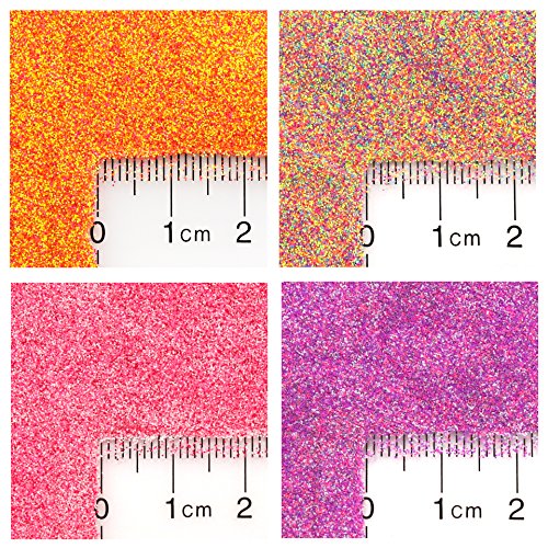 GLITTIES Mixed Neon Glitter Powder 6 pk Kit- for nail art gel and acrylic powder hair decoration - Thumbnail 2