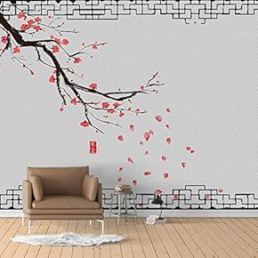 Wall Murals for Bedroom Beautiful Chinese Traditional Cultural Removable Wallpaper Peel and Stick Wall Stickers - 66x96 inches