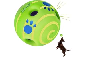 PAEYOOR Wobble Giggle Dog Ball, Interactive Dog Toy Giggle Ball with Funny Sounds, Wobble Wag Giggle Dog Ball for Relieve Anxiety, Grinding Teeth, Wiggle Ball Gifts for Dogs-5.51''(Large)