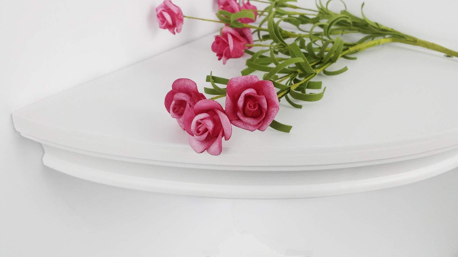 HAO Set of 2 Classic Radial Corner Wall Shelf Contoured Shelving MDF Floating Corner Shelves Approx.12” White: Kitchen & Dining