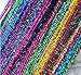 300Pcs Glitter Sparkle Pipe Cleaners Tinsel Chenille Stems,10 Colors Metallic Pipe Cleaners for DIY Crafts,Arts,Wedding,Home,Party,Holiday Decoration 6 mm x 12 Inch