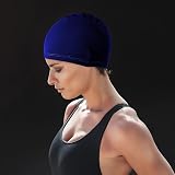 Geyoga 2 Pieces Fabric Swimming Cap Elastic Comfort Lightweight Hats view 5