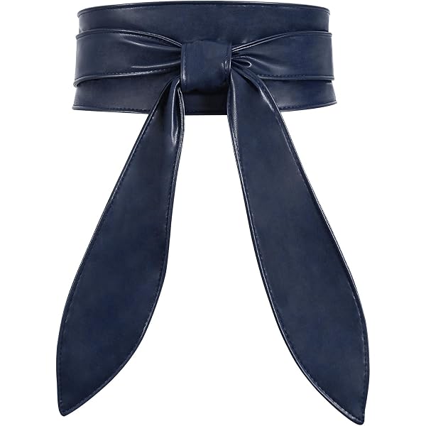 Elerevyo Women Plus Size Satin Silky Obi Belt, Self-Tie Wrap  display picture 1