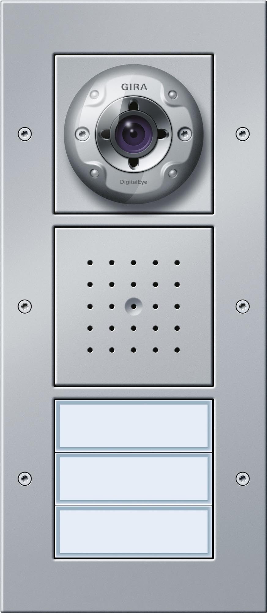Gira 127065 Video Door Intercom AP 3-Panel Aluminium-Coloured