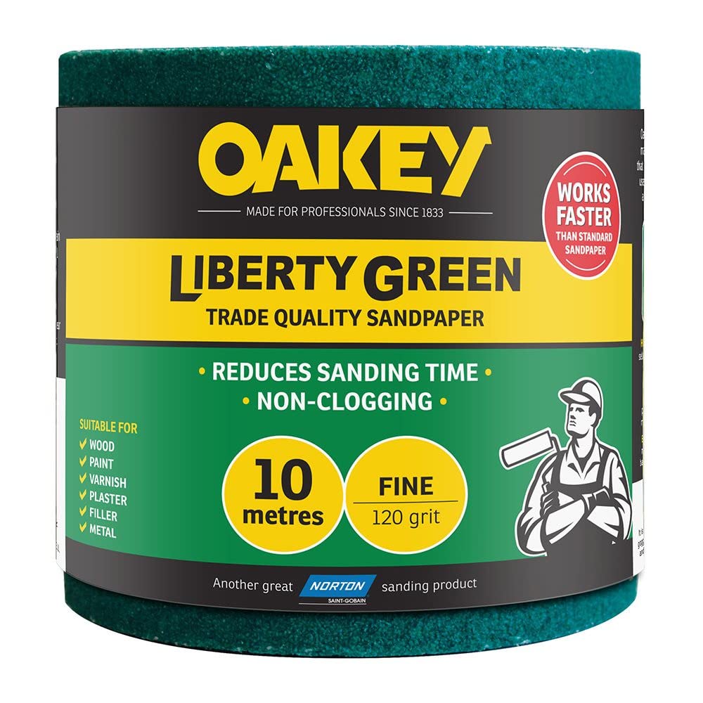 Liberty Green Sanding Roll 115mm x 10m Fine 120g