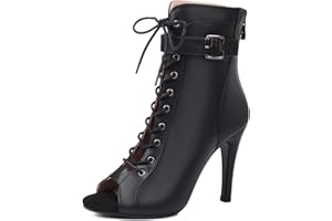 VCIXXVCE Dance Heels for Women High Heel Ballroom Dance Boots Shoes Latin Salsa Sexy Heels Dance Shoes