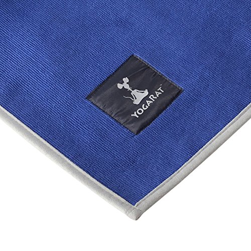 Gummy Grip Cush Yoga Towel - 100% Microfiber Top - Gummy Grip Silicone Backing Grips Mat - No Uncomfortable Raised Dots - Get the Gummy Blue Difference - Makes Great Travel Yoga Mat – 24" x 72"