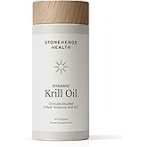 Stonehenge Health Dynamic Krill Oil 1600mg – Triple Strength Antarctic Omega-3 Supplement with EPA, DHA, Phospholipids & 2mg Astaxanthin – Supports Heart, Brain, Skin, Joint & Eye Health – 60 Softgels