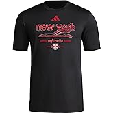 Adidas Mens New York Red Bulls Vintage World Pre-Game Short Sleeve T-Shirt