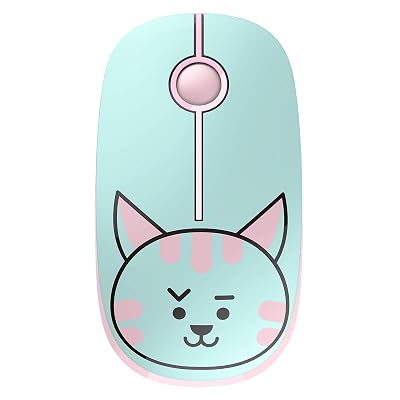 Jelly Comb 2.4G Slim Wireless Mouse with Nano Receiver, Less Noise, Portable Mobile Optical Mice for Notebook, PC, Laptop, Computer, MS001 Cat