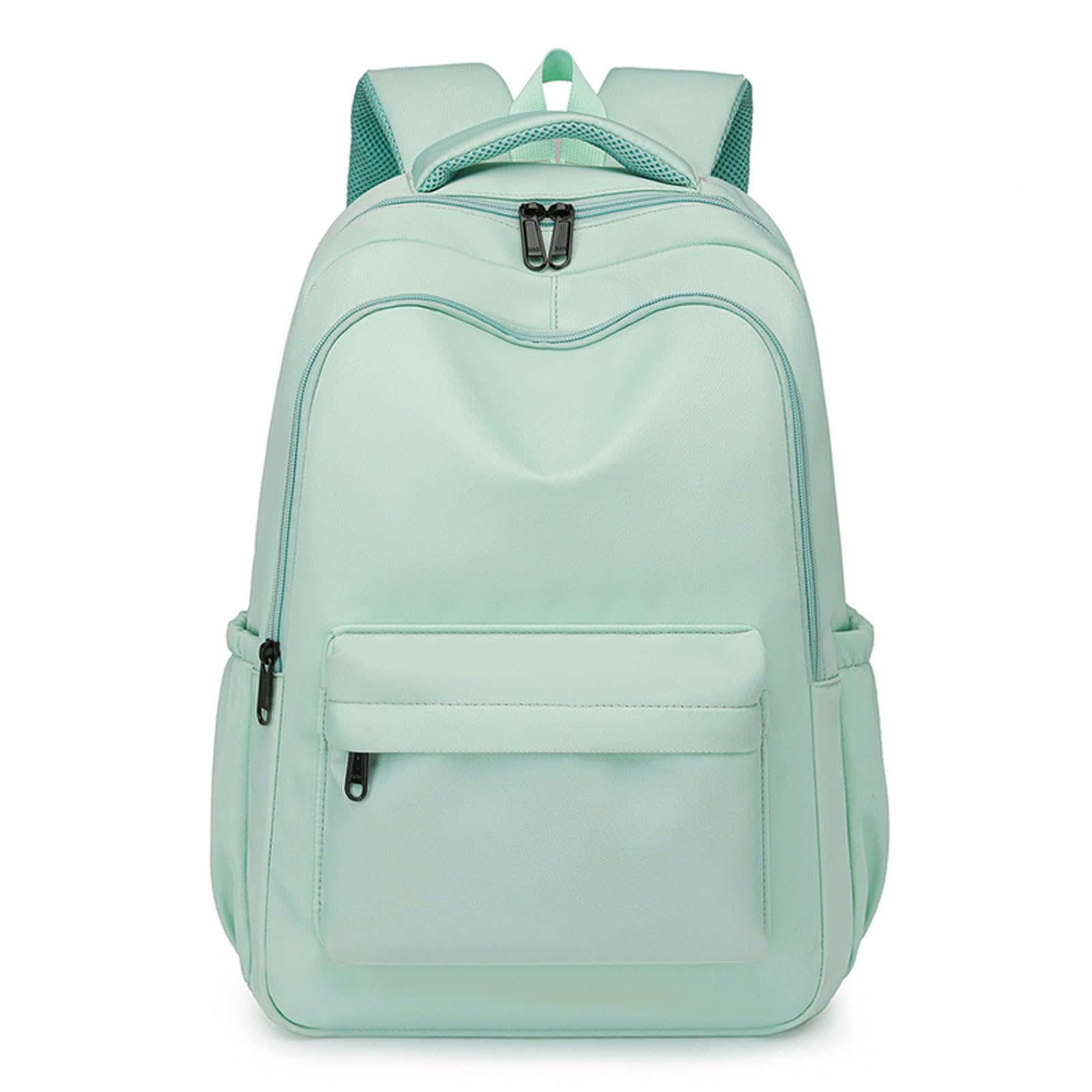 Photo 1 of Cute Aesthetic Backpack for School Supplies College Backpack for Teen Girls Students Laptop Bag Large Capacity Bookbags Travel Lightweight Backpack for Casual Middle School Bag Solid Color(Green)