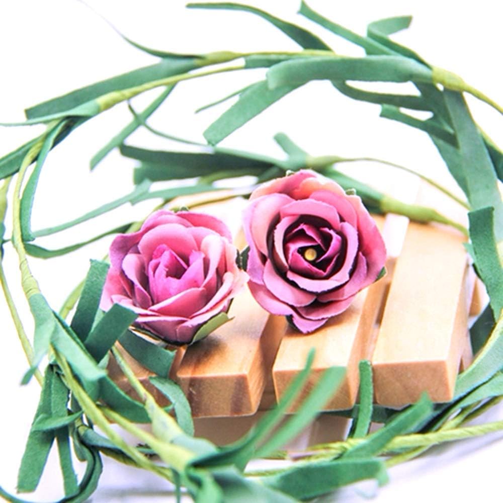 Fake Flower Heads Artificial Rose Tea Silk Flower Heads Small Multicolor Scrapbooking Flower for Party Festival Decor Home Wedding Party & Wedding Car Decoration 30pcs (Rose red)